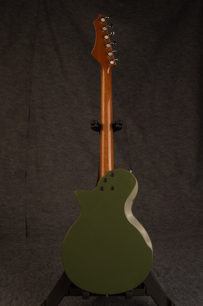 forest green rock guitar 