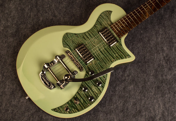 BigSBY on electric guitar American Archtop