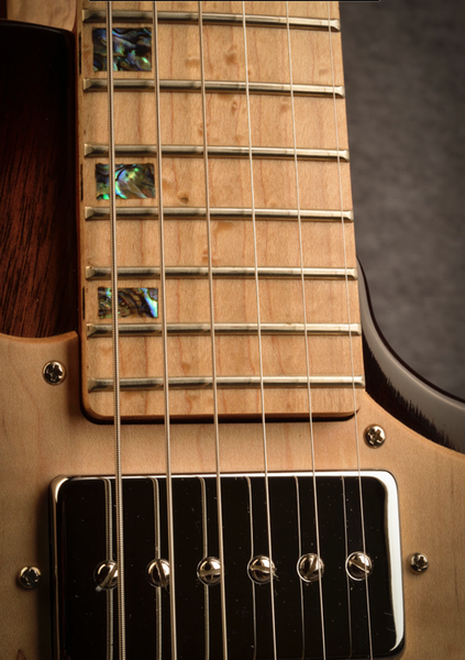 Birdseye maple fretboard 