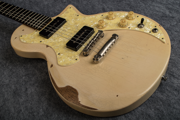 Lollar P-90 pickups on unger guitar