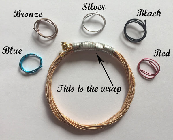 Recycled Guitar String Bracelet UNISEX American Archtop Guitars