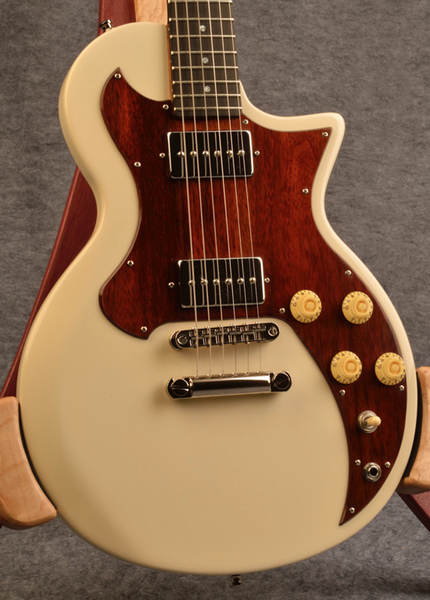 White and red guitar 